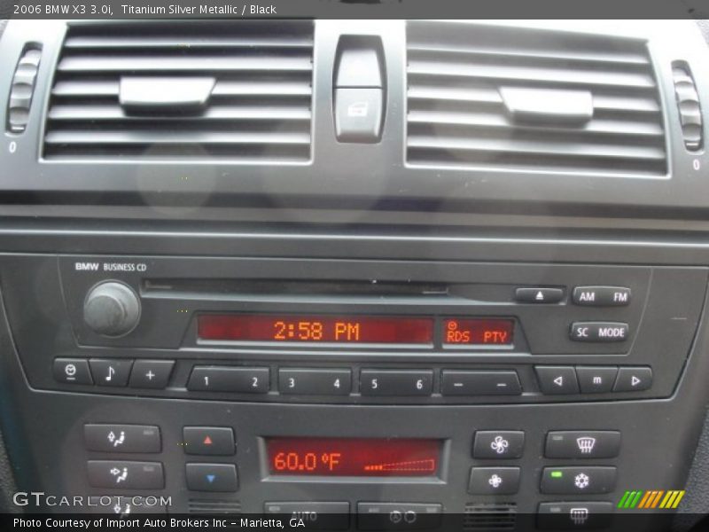 Titanium Silver Metallic / Black 2006 BMW X3 3.0i