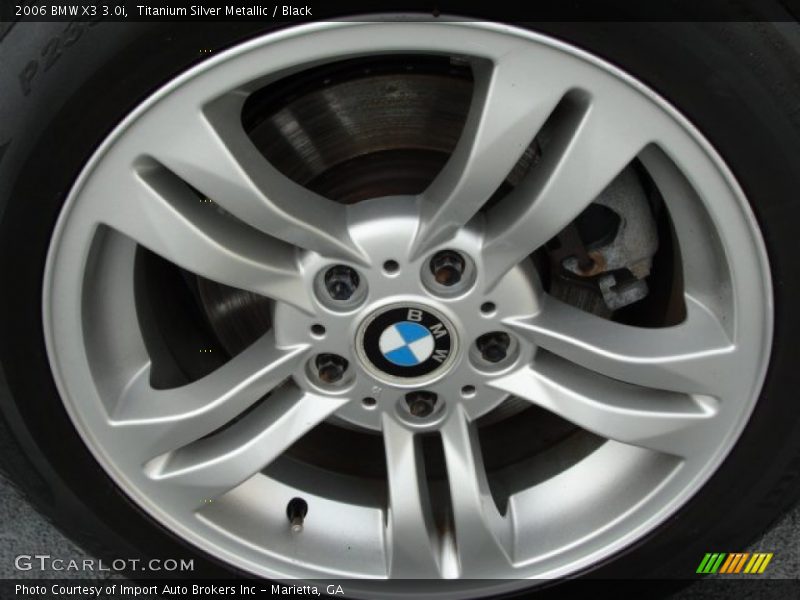 Titanium Silver Metallic / Black 2006 BMW X3 3.0i