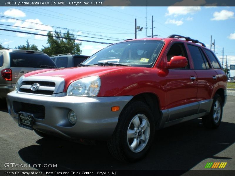 Canyon Red / Beige 2005 Hyundai Santa Fe LX 3.5 4WD
