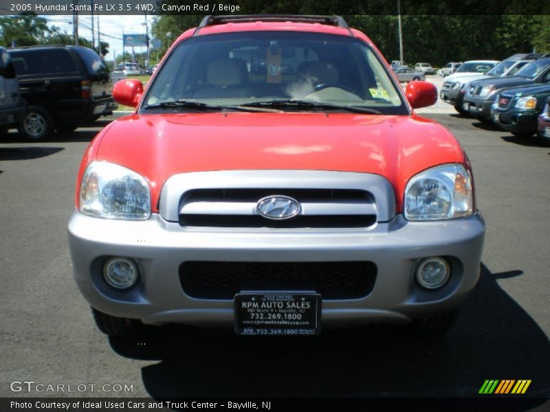 Canyon Red / Beige 2005 Hyundai Santa Fe LX 3.5 4WD