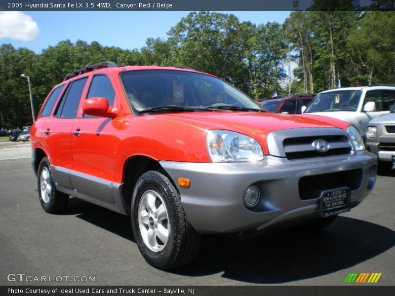 Canyon Red / Beige 2005 Hyundai Santa Fe LX 3.5 4WD