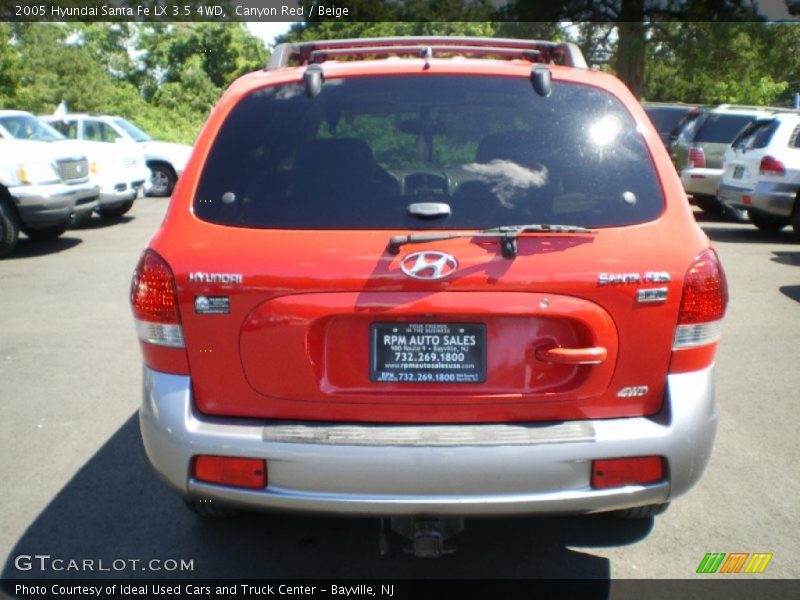 Canyon Red / Beige 2005 Hyundai Santa Fe LX 3.5 4WD