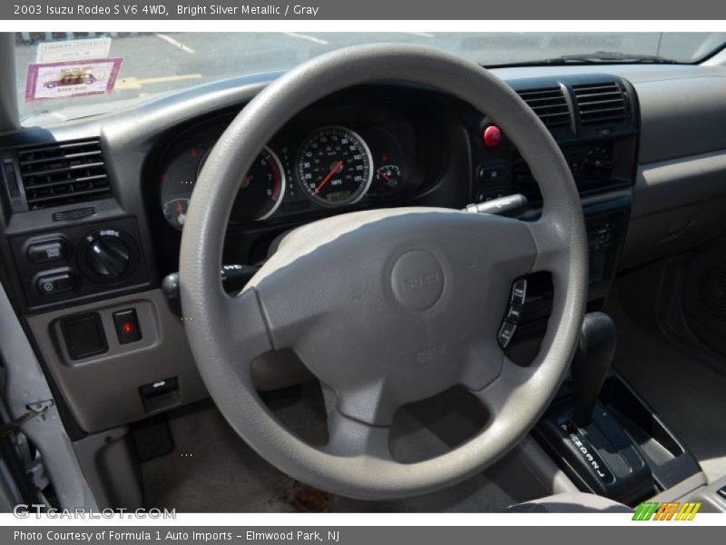 Bright Silver Metallic / Gray 2003 Isuzu Rodeo S V6 4WD