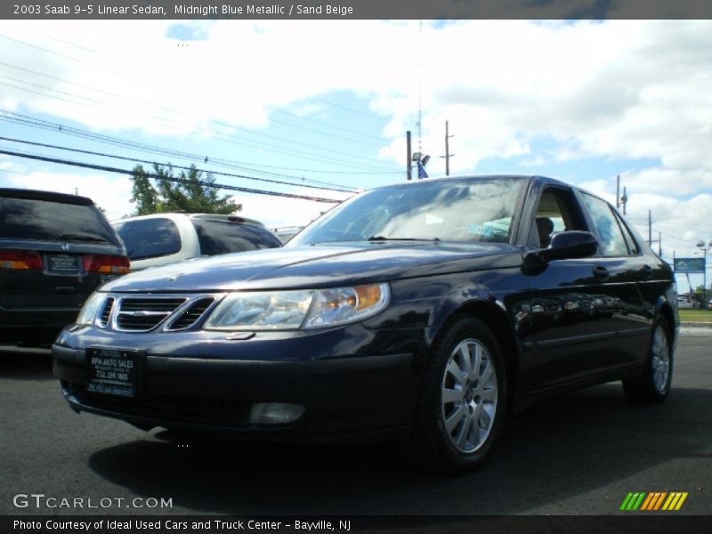 Midnight Blue Metallic / Sand Beige 2003 Saab 9-5 Linear Sedan