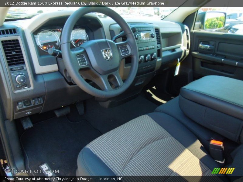 Black / Dark Slate Gray/Medium Graystone 2012 Dodge Ram 1500 Express Regular Cab