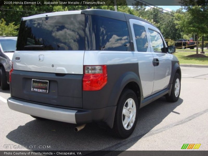 Alabaster Silver Metallic / Titanium/Black 2008 Honda Element LX