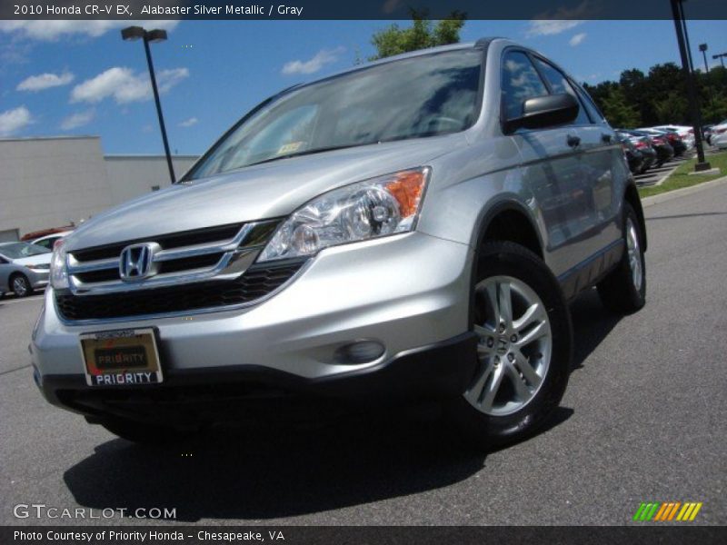 Alabaster Silver Metallic / Gray 2010 Honda CR-V EX