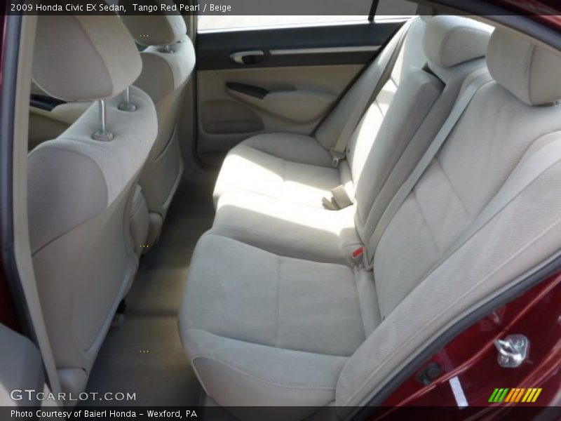 Tango Red Pearl / Beige 2009 Honda Civic EX Sedan