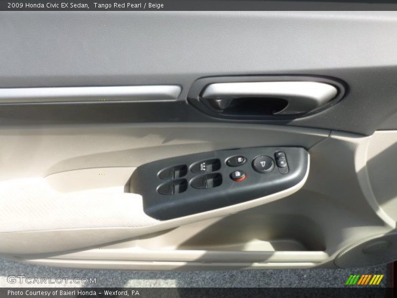 Tango Red Pearl / Beige 2009 Honda Civic EX Sedan