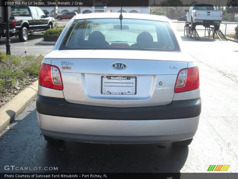 Silver Metallic / Gray 2008 Kia Rio LX Sedan