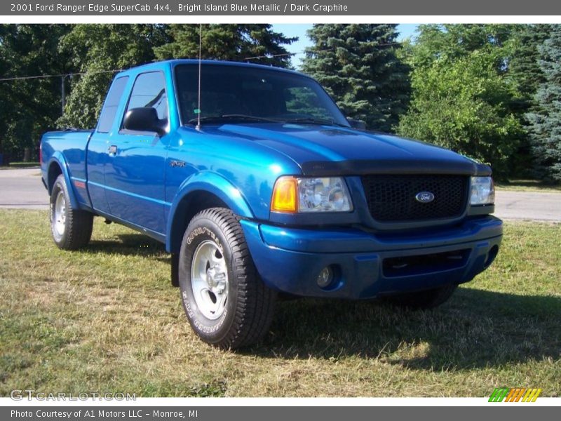 Bright Island Blue Metallic / Dark Graphite 2001 Ford Ranger Edge SuperCab 4x4
