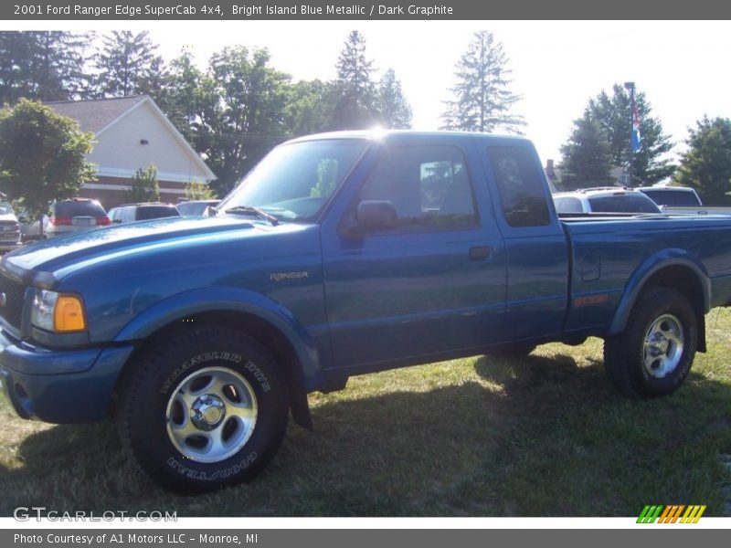 Bright Island Blue Metallic / Dark Graphite 2001 Ford Ranger Edge SuperCab 4x4