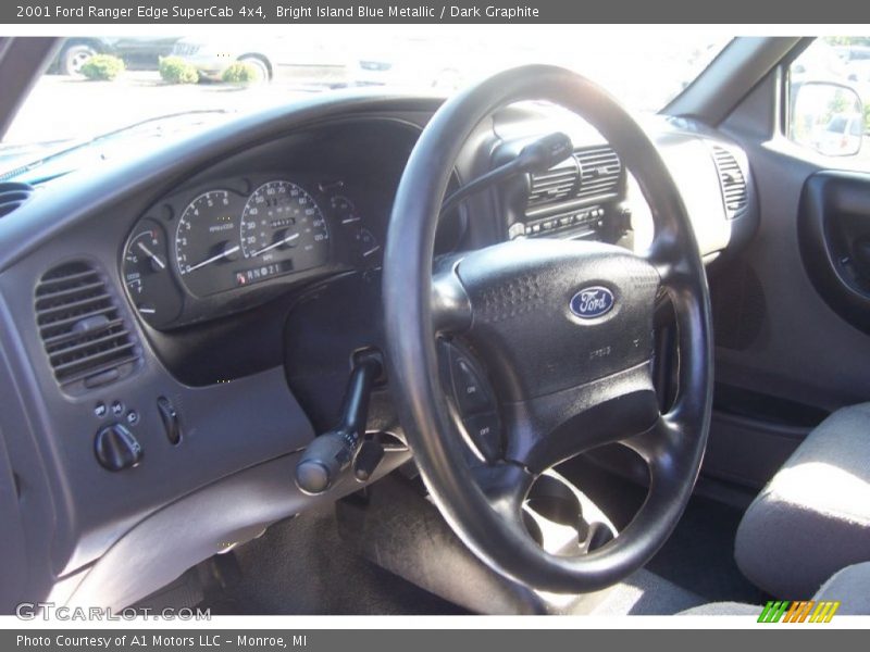 Bright Island Blue Metallic / Dark Graphite 2001 Ford Ranger Edge SuperCab 4x4