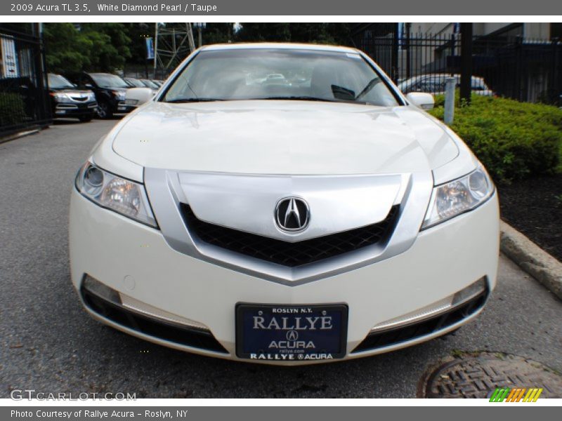 White Diamond Pearl / Taupe 2009 Acura TL 3.5