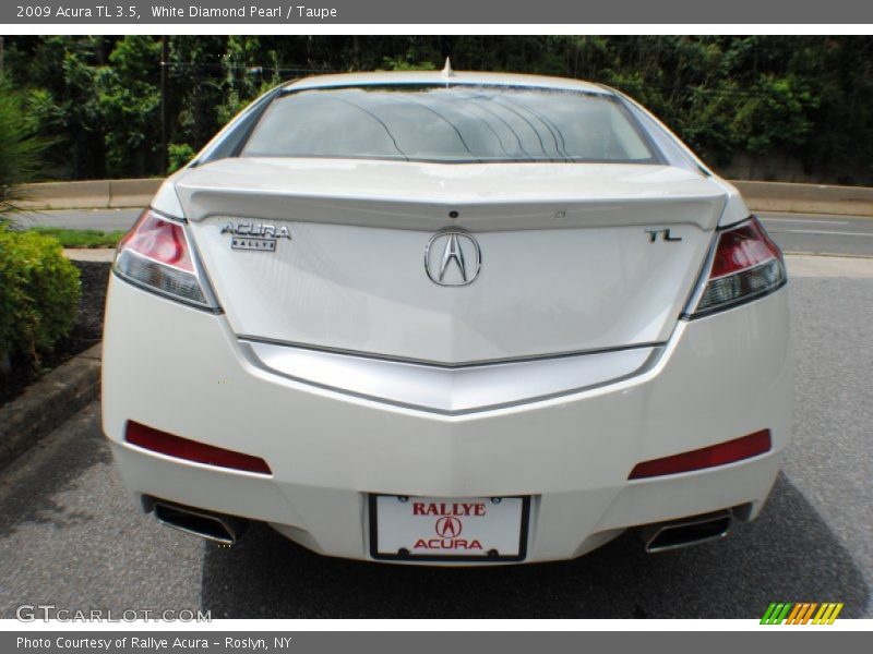 White Diamond Pearl / Taupe 2009 Acura TL 3.5