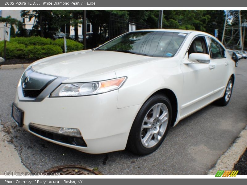 White Diamond Pearl / Taupe 2009 Acura TL 3.5