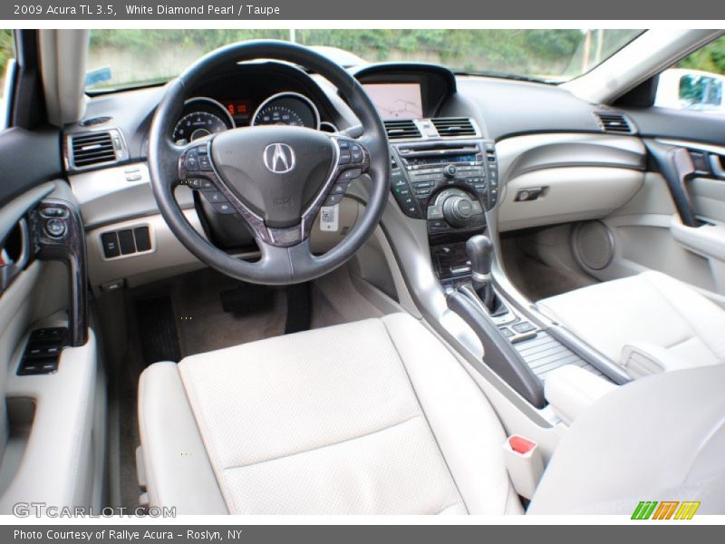 White Diamond Pearl / Taupe 2009 Acura TL 3.5