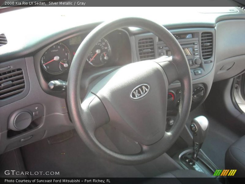Silver Metallic / Gray 2008 Kia Rio LX Sedan