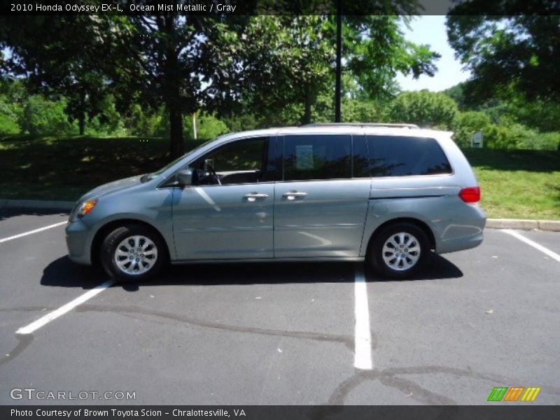 Ocean Mist Metallic / Gray 2010 Honda Odyssey EX-L