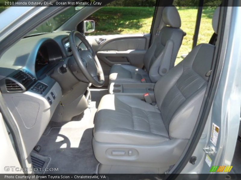 Ocean Mist Metallic / Gray 2010 Honda Odyssey EX-L
