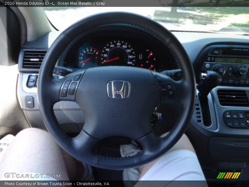 Ocean Mist Metallic / Gray 2010 Honda Odyssey EX-L