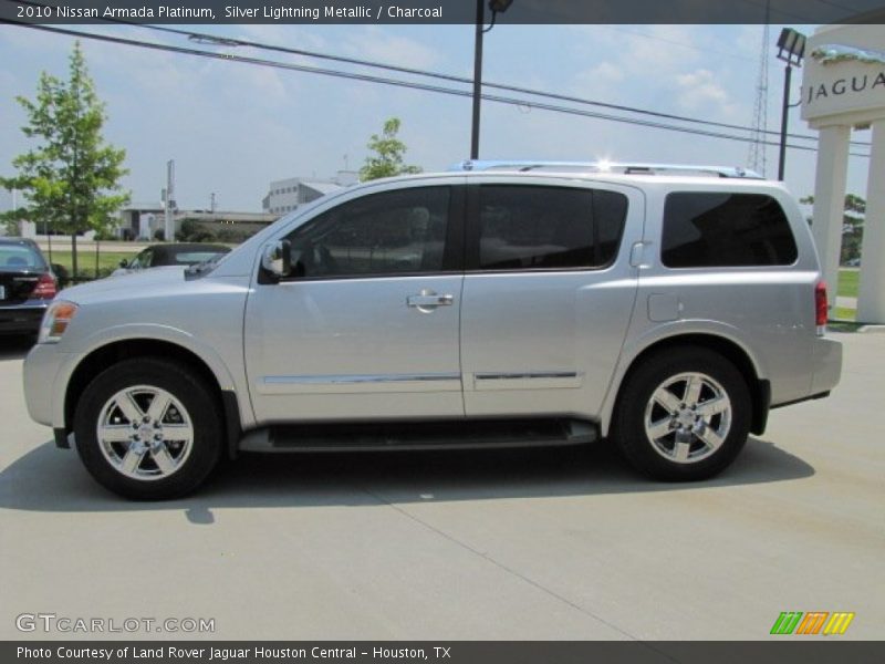 Silver Lightning Metallic / Charcoal 2010 Nissan Armada Platinum