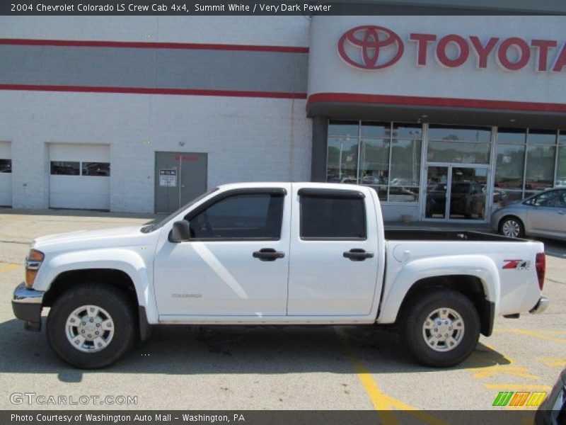 Summit White / Very Dark Pewter 2004 Chevrolet Colorado LS Crew Cab 4x4
