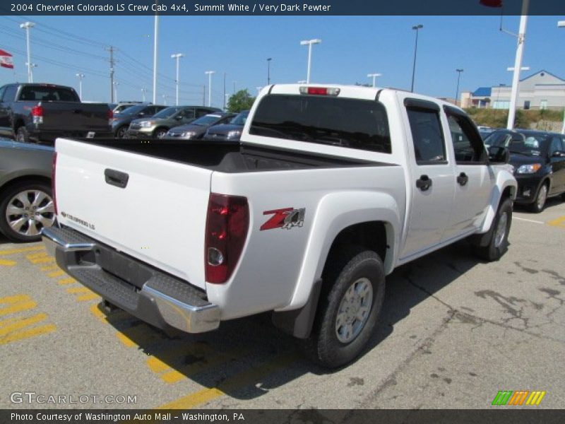 Summit White / Very Dark Pewter 2004 Chevrolet Colorado LS Crew Cab 4x4