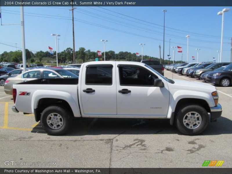 Summit White / Very Dark Pewter 2004 Chevrolet Colorado LS Crew Cab 4x4