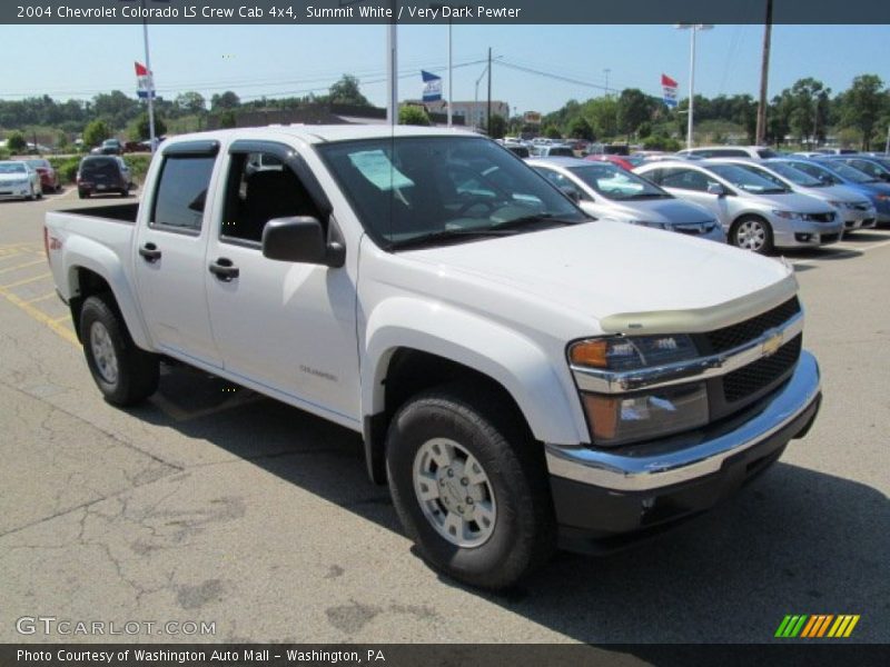 Summit White / Very Dark Pewter 2004 Chevrolet Colorado LS Crew Cab 4x4