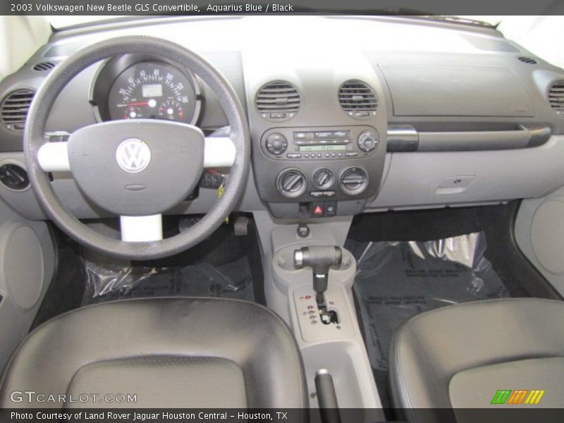 Aquarius Blue / Black 2003 Volkswagen New Beetle GLS Convertible