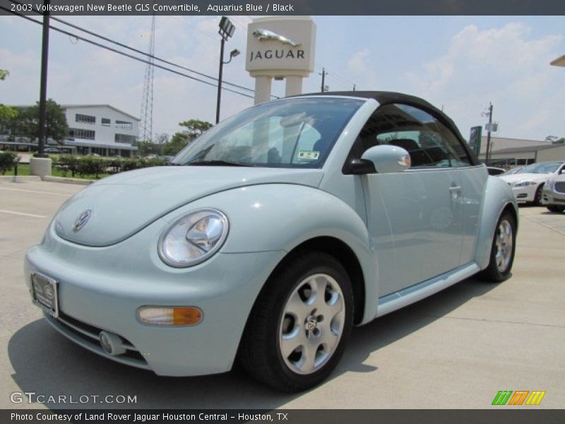 Aquarius Blue / Black 2003 Volkswagen New Beetle GLS Convertible