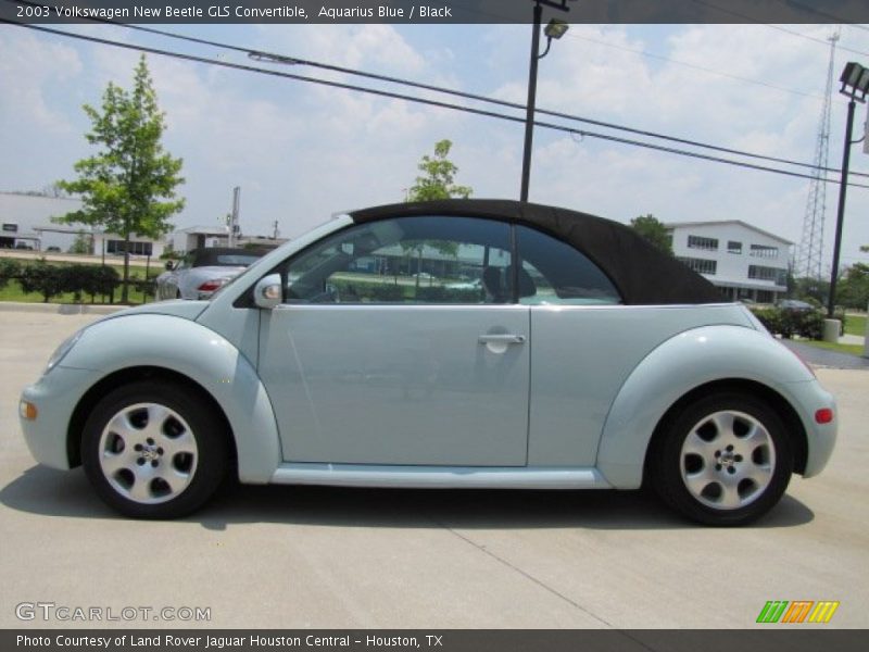 Aquarius Blue / Black 2003 Volkswagen New Beetle GLS Convertible