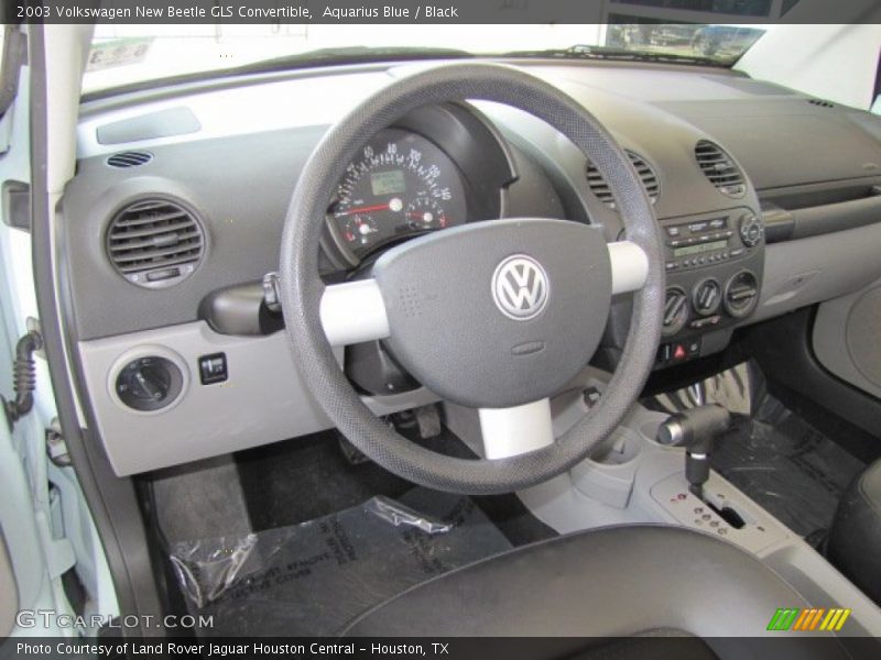 Aquarius Blue / Black 2003 Volkswagen New Beetle GLS Convertible