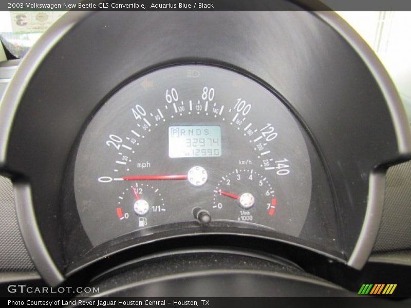 Aquarius Blue / Black 2003 Volkswagen New Beetle GLS Convertible