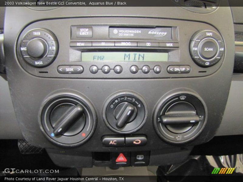 Aquarius Blue / Black 2003 Volkswagen New Beetle GLS Convertible