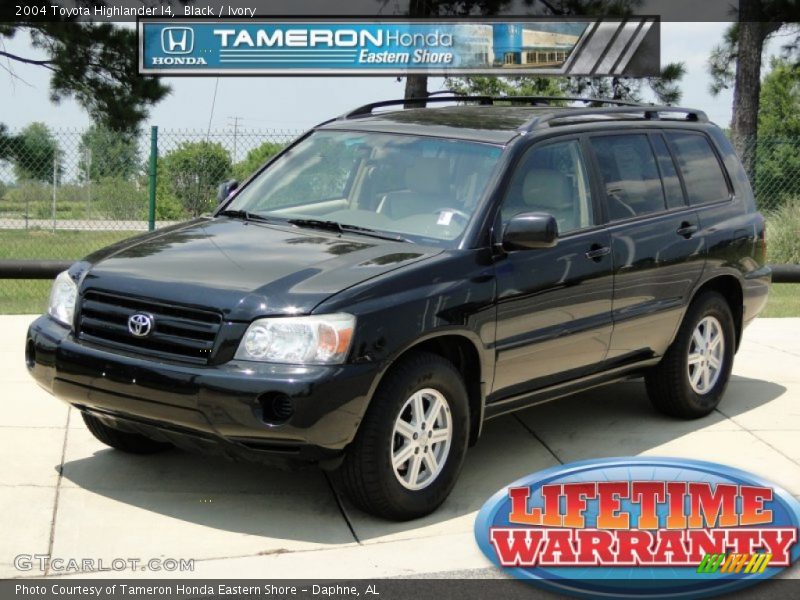 Black / Ivory 2004 Toyota Highlander I4