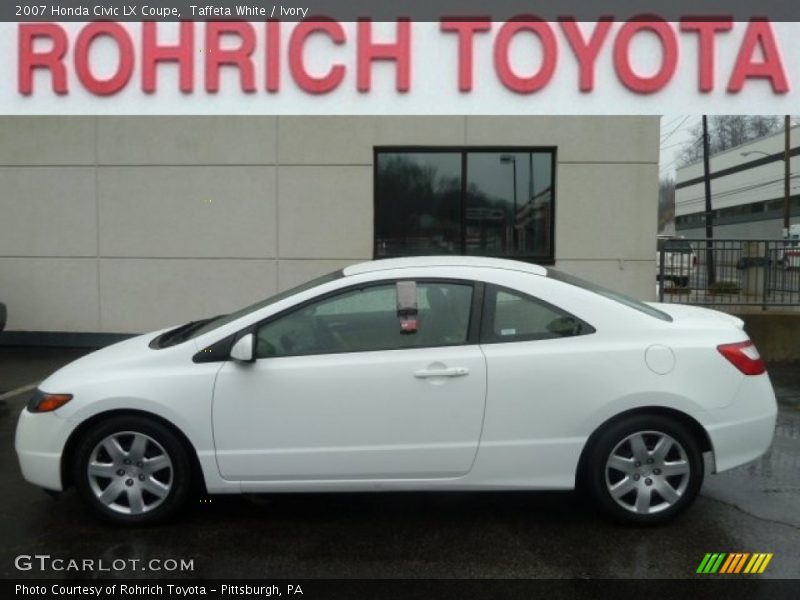 Taffeta White / Ivory 2007 Honda Civic LX Coupe