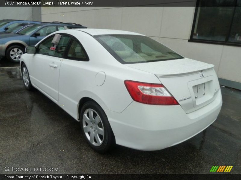 Taffeta White / Ivory 2007 Honda Civic LX Coupe