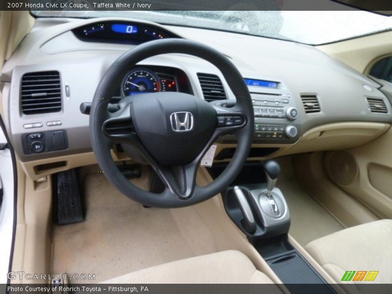 Taffeta White / Ivory 2007 Honda Civic LX Coupe