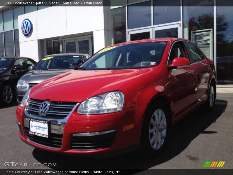 Salsa Red / Titan Black 2010 Volkswagen Jetta SE Sedan