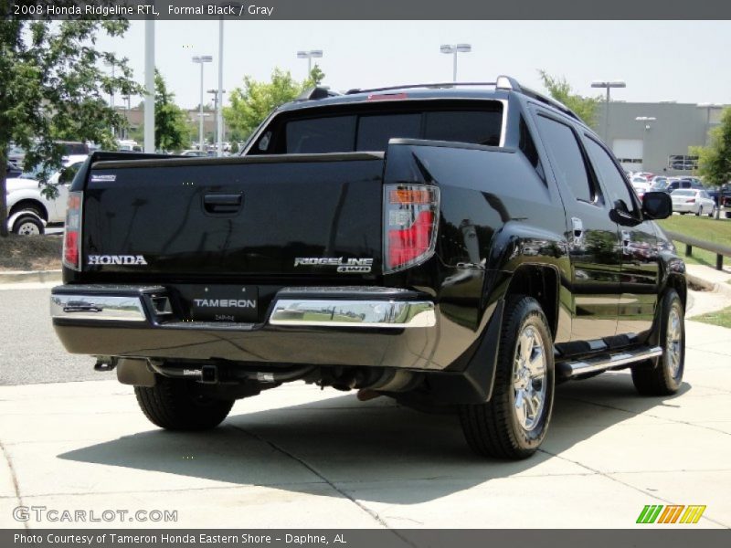 Formal Black / Gray 2008 Honda Ridgeline RTL