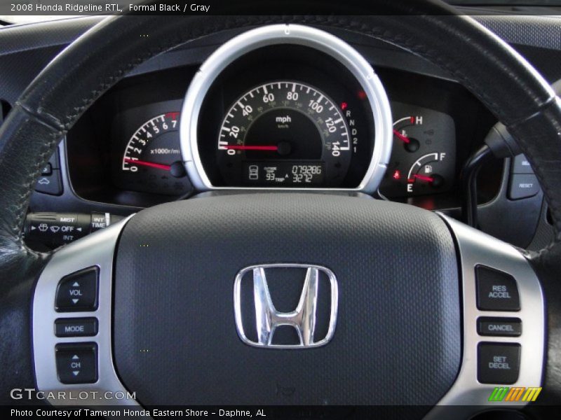 Formal Black / Gray 2008 Honda Ridgeline RTL