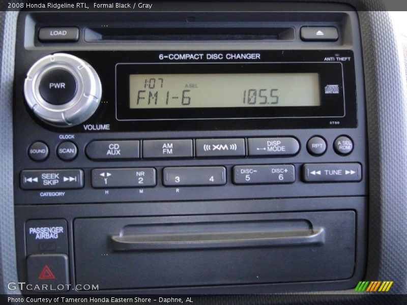Formal Black / Gray 2008 Honda Ridgeline RTL