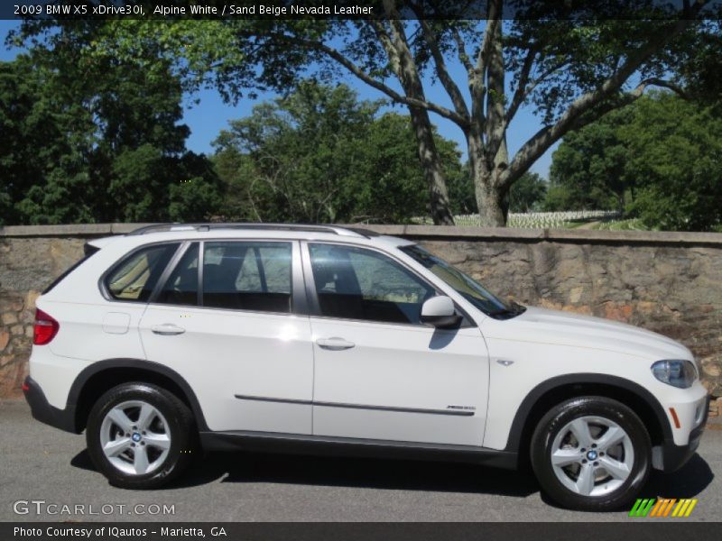 Alpine White / Sand Beige Nevada Leather 2009 BMW X5 xDrive30i