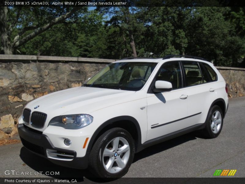 Alpine White / Sand Beige Nevada Leather 2009 BMW X5 xDrive30i