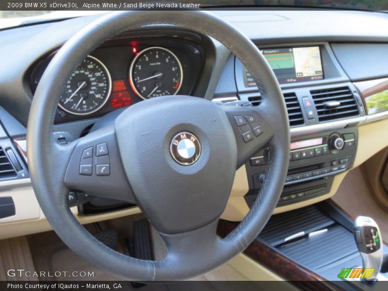 Alpine White / Sand Beige Nevada Leather 2009 BMW X5 xDrive30i