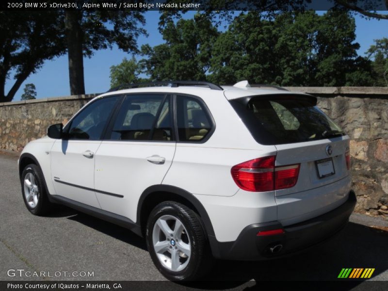 Alpine White / Sand Beige Nevada Leather 2009 BMW X5 xDrive30i