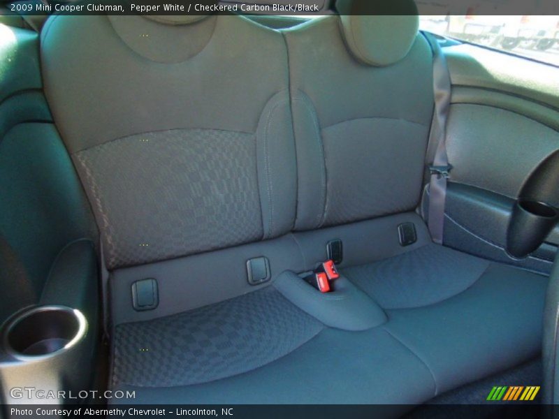 Pepper White / Checkered Carbon Black/Black 2009 Mini Cooper Clubman
