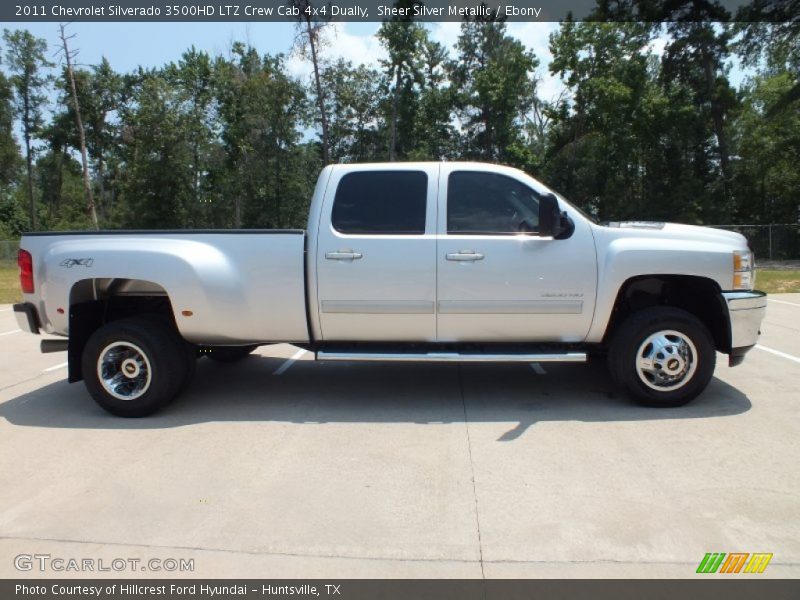 Sheer Silver Metallic / Ebony 2011 Chevrolet Silverado 3500HD LTZ Crew Cab 4x4 Dually